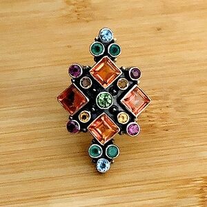 $82  Nicky Butler Estate Ring  Sterling Silver  Size 8  Marked NB 925 INDIA